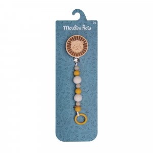 Attache tétine sous mon baobab - lion Moulin roty