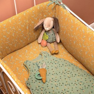 Tour de lit trois petits lapins - ocre Moulin roty