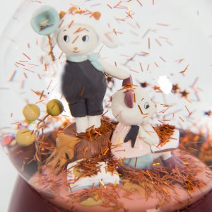 Boule à neige musicale après la pluie Moulin roty