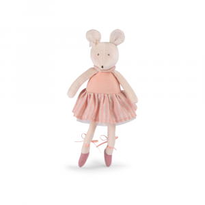 Peluche la petite école de danse - souris rose Moulin roty