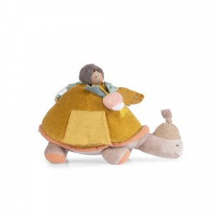 Peluche d'activités géante trois petits lapins - tortue Moulin roty