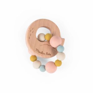 Hochet en bois et silicone la petite école de danse - cygne Moulin roty