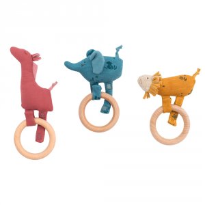 Hochet anneau bois sous mon baobab - girafe Moulin roty