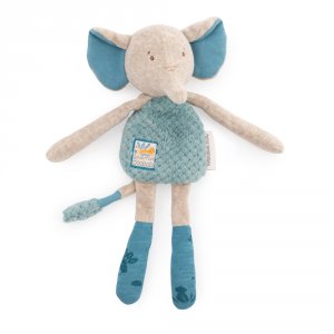 Peluche hochet sous mon baobab - eléphant Moulin roty