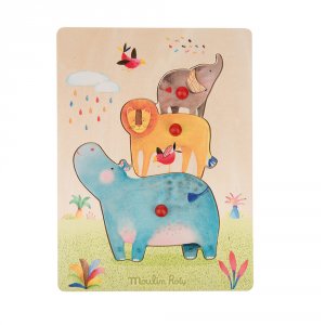 Puzzle encastrable animaux les papoum
