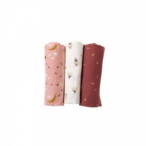 Set de 3 langes imprimés - après la pluie Moulin roty