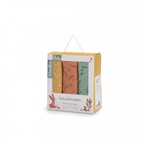 Set de 3 langes imprimés Moulin roty