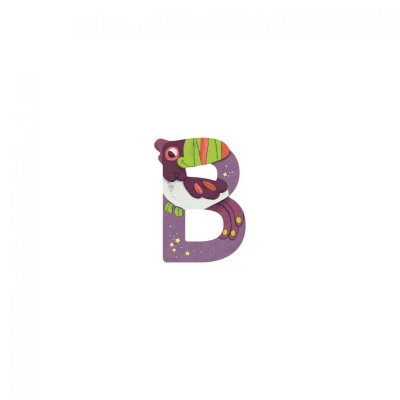 Lettre bois - b violet