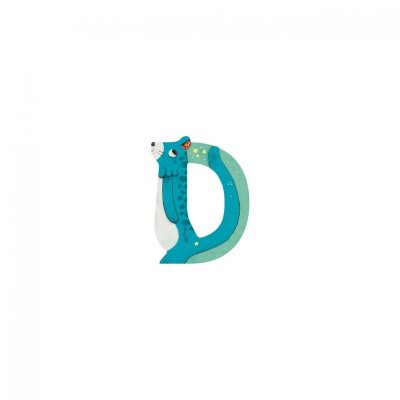 Lettre bois - d bleu
