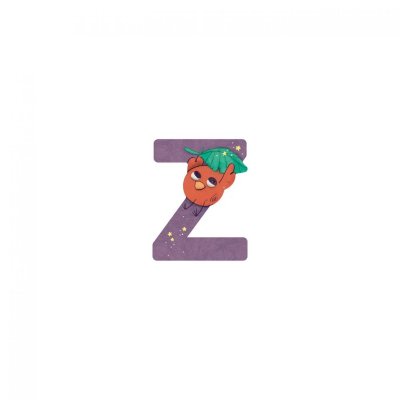 Lettre bois - z violet