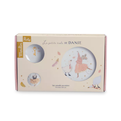 Set vaisselle 3 pièces en porcelaine la petite école de danse