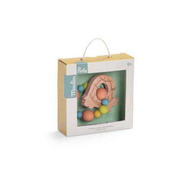 Hochet en bois et silicone trois petits lapins - tortue