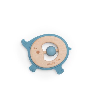 Hochet en bois et silicone sous mon baobab - eléphant