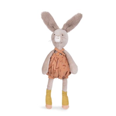 Peluche lapin 40cm trois petits lapins - argile