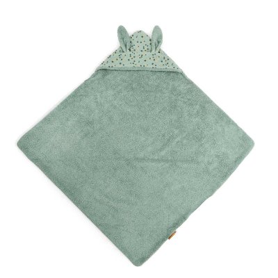 Cape de bain trois petits lapins - sauge