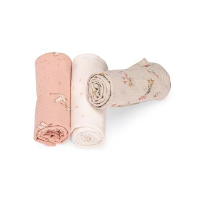 Set de 3 langes imprimés - la petite école de danse