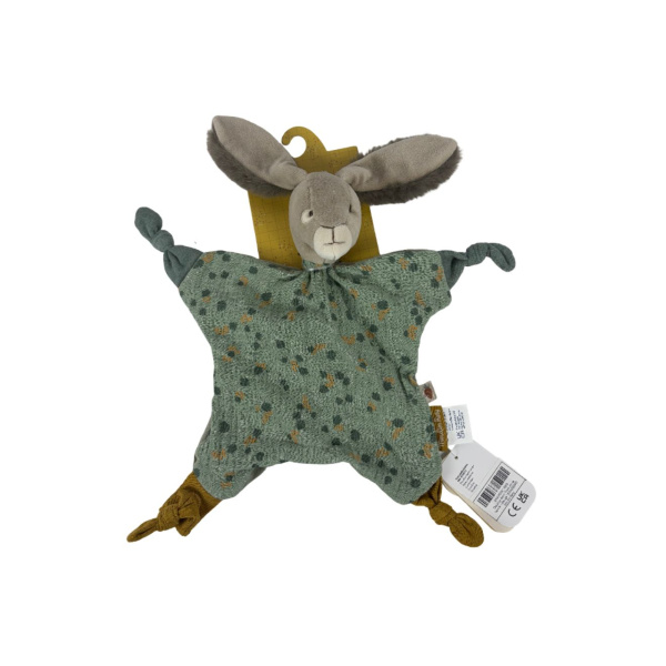 Les imparfaits - doudou lapin trois petits lapins - sauge Moulin roty