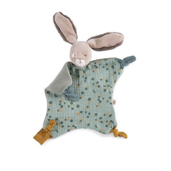 Les imparfaits - doudou lapin trois petits lapins - sauge Moulin roty