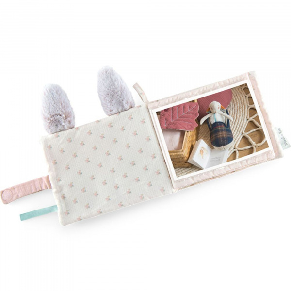 Album photo textile rose après la pluie Moulin roty