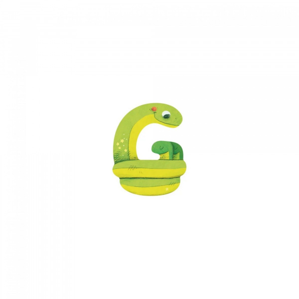 Lettre bois - g vert Moulin roty