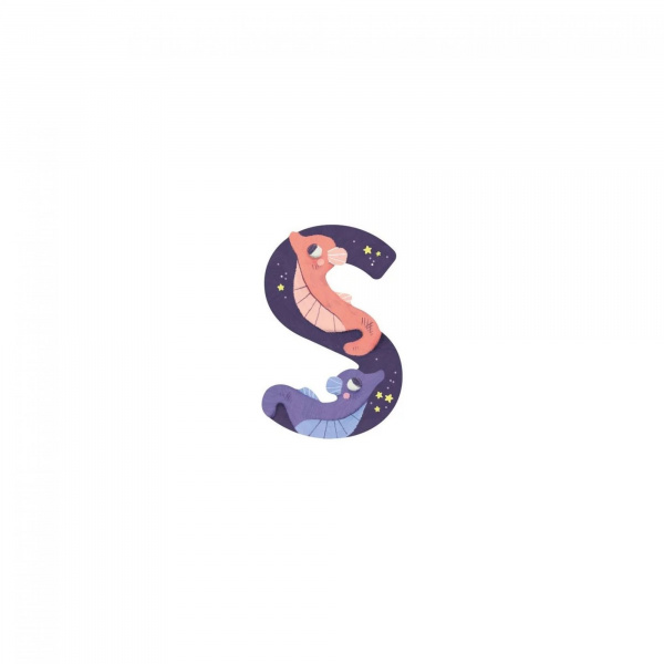 Lettre bois - a bleu Moulin roty