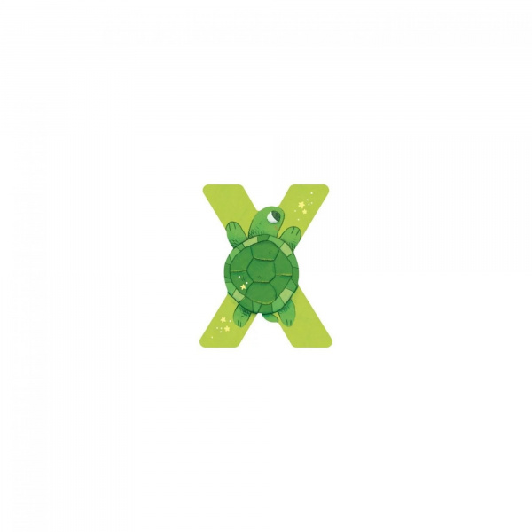 Lettre bois - x vert Moulin roty