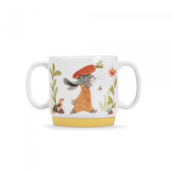 Set vaisselle 3 pièces en porcelaine trois petits lapins Moulin roty