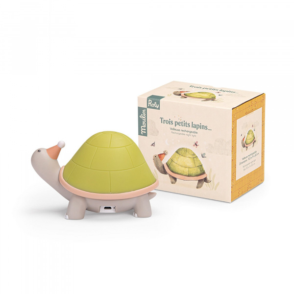 Veilleuse nomade trois petits lapins - tortue Moulin roty