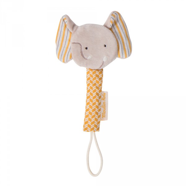 COMVIP Animal Doudou Attache-sucette B/éb/é Mignon Accroche-t/étine Peluche Doux Blanc Chien