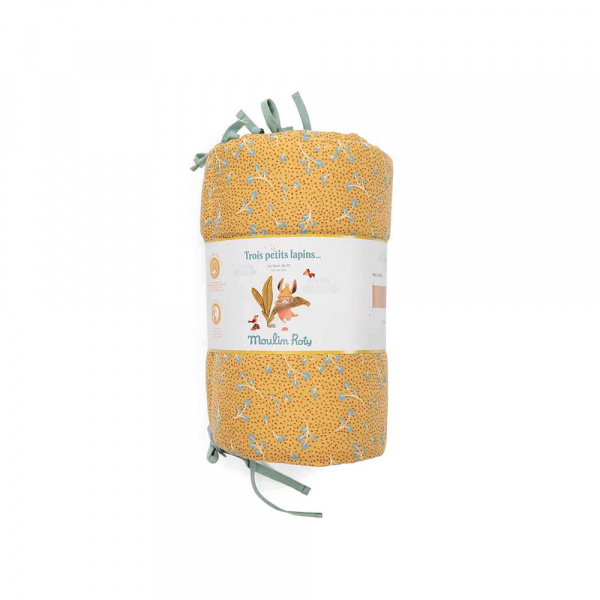 Tour de lit trois petits lapins - ocre Moulin roty