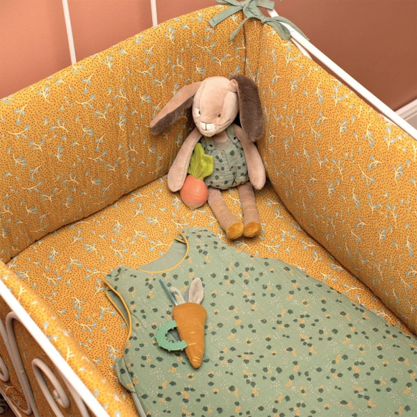 Tour de lit trois petits lapins - ocre Moulin roty