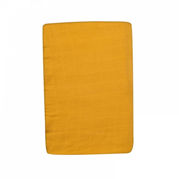 Drap housse lit bébé 70 x 140 cm le voyage d'olga - ocre Moulin roty
