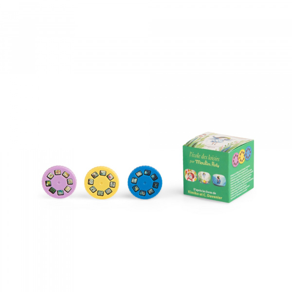 Boîte de 3 disques pour lampe à histoires ecole des loisirs Moulin roty