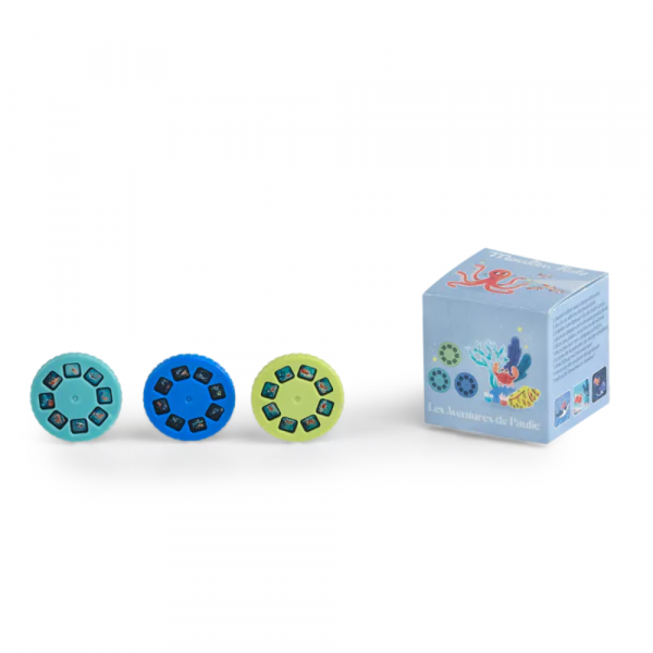 Boîte de 3 disques pour lampe à histoires les aventures de paulie Moulin roty