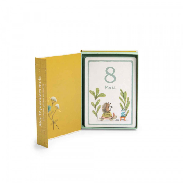 Cartes étapes mes 12 premiers mois trois petits lapins Moulin roty