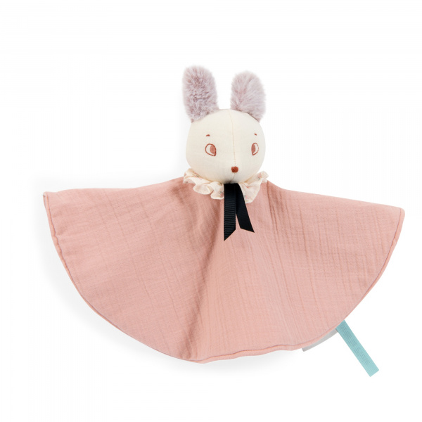 Doudou lange après la pluie - souris rose Moulin roty