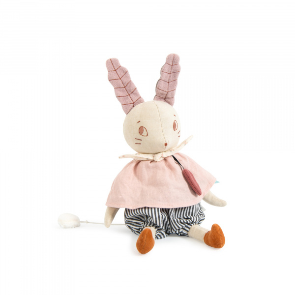 Peluche musicale trois petits lapins - hérisson Moulin roty