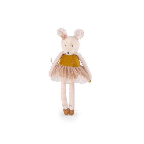 Petite peluche la petite école de danse - souris or Moulin roty
