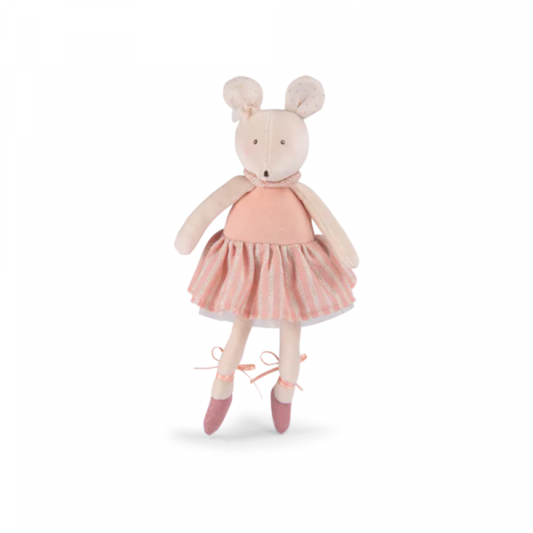 Peluche la petite école de danse - souris rose Moulin roty