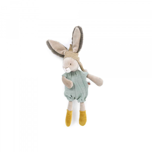 Peluche lapin 32 cm trois petits lapins - sauge Moulin roty