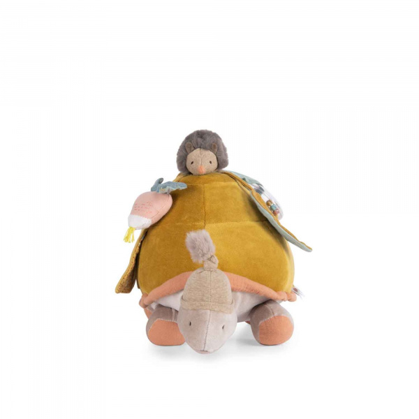 Peluche d'activités géante trois petits lapins - tortue Moulin roty