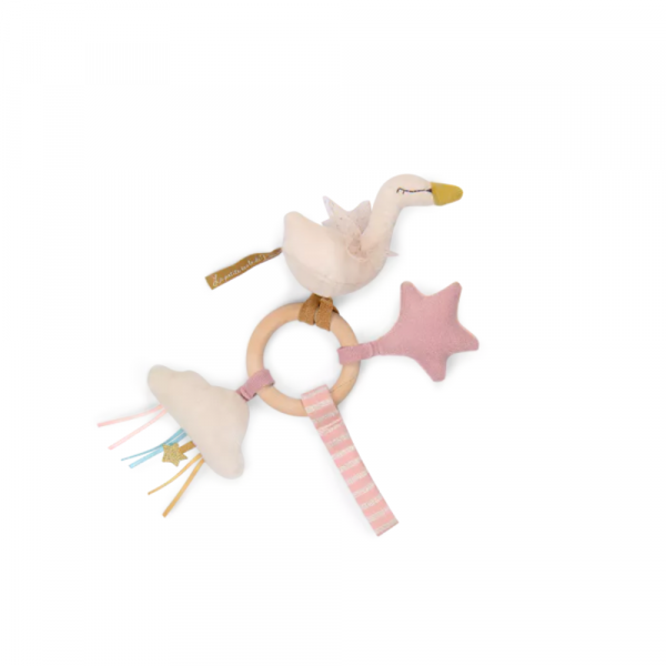 Hochet avec anneau en bois éléphant sous mon baobab Moulin roty