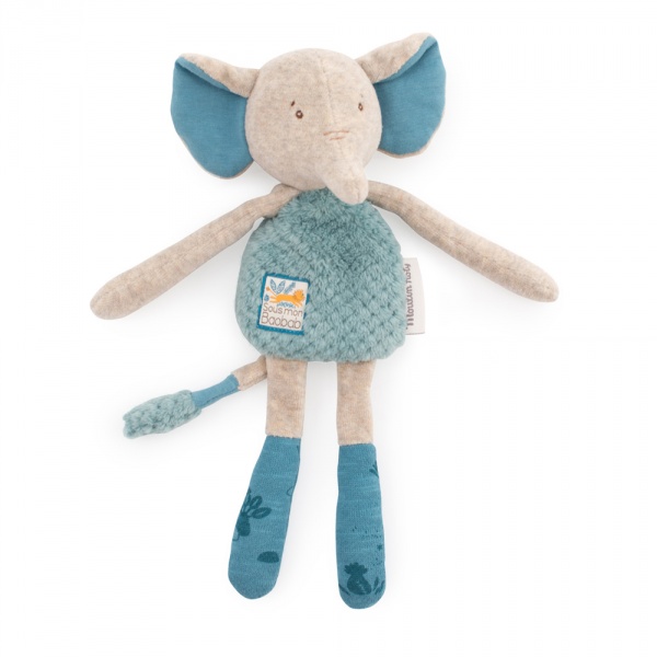 Peluche hochet sous mon baobab - eléphant Moulin roty