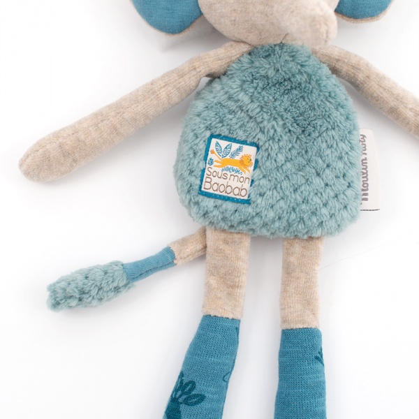 Peluche hochet sous mon baobab - eléphant Moulin roty