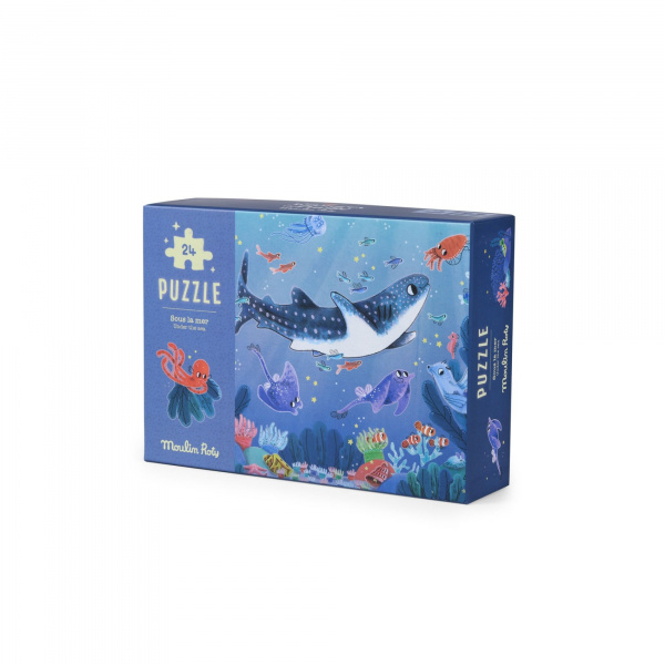 Puzzle phosphorescent les aventures de paulie - sous la mer 24 pièces Moulin roty