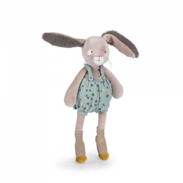 Peluche lapin 40cm trois petits lapins - sauge Moulin roty