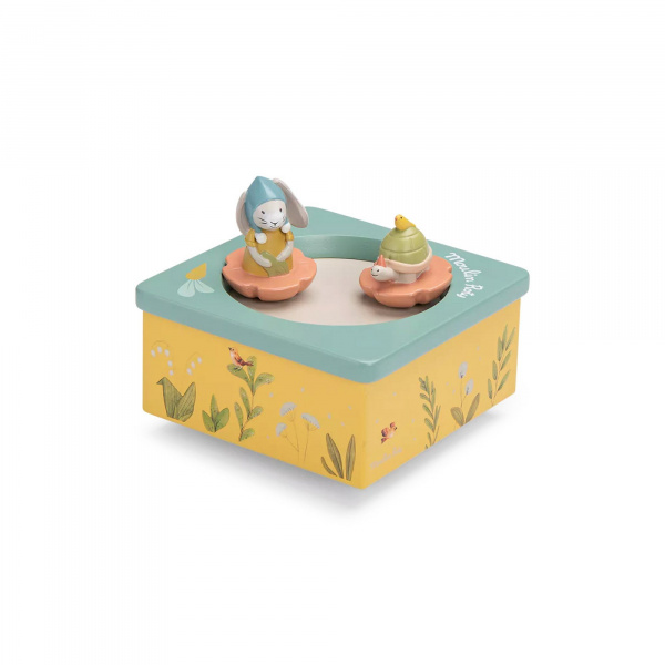 Boîte à musique trois petits lapins Moulin roty