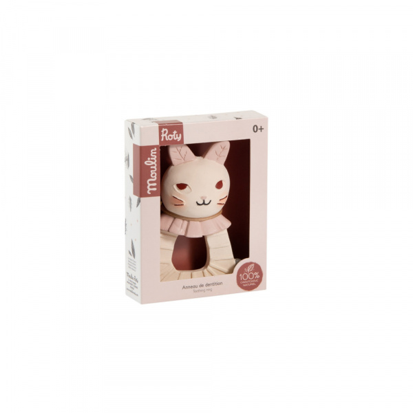 Anneau de dentition après la pluie - lapin Moulin roty