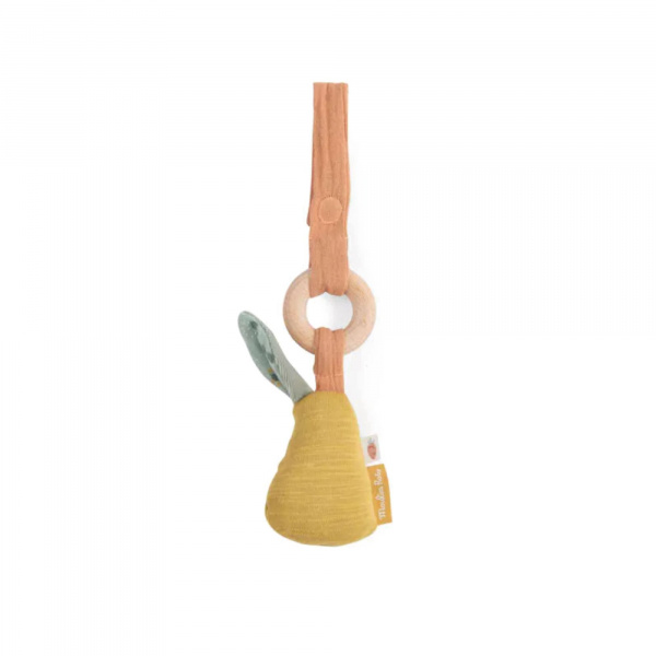 Hochet anneau bois trois petits lapins - poire Moulin roty