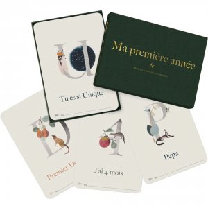 Cartes étapes bébé ma première année collection luxe abc Milestone